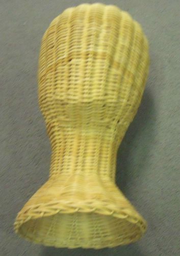 Wicker mannequin head store wig holder