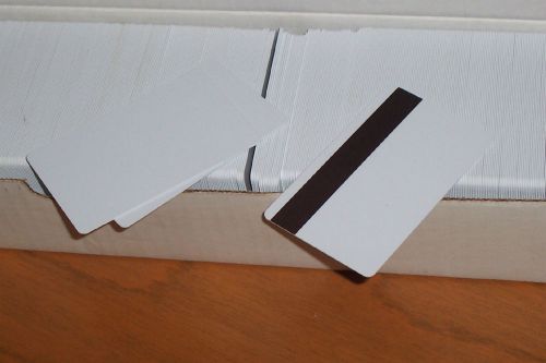 500 Blank PVC White Magnetic Stripe Cards
