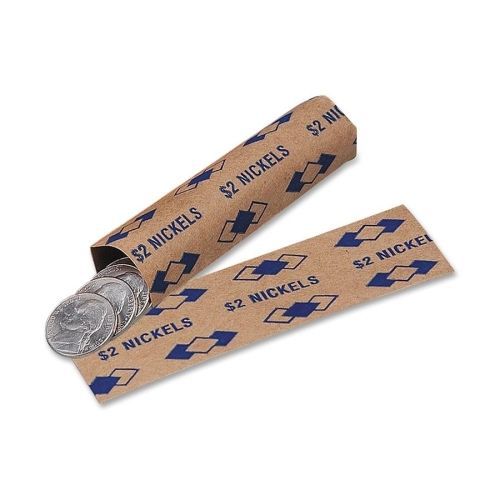 PM SecurIT $2 Nickels Coin Wrapper - 1000 Wrap(s) - Sturdy - Kraft - Blue