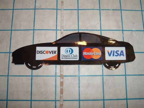 AUTO CAR DEALER DEBIT CREDIT CARD LOGO DECAL STICKER Visa MasterCard Discover