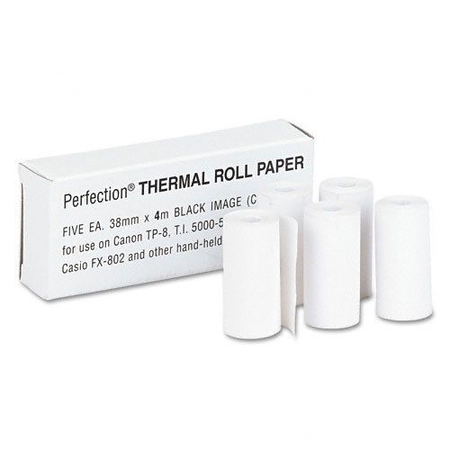 PM Company Thermal Calculator Rolls, 1-1/2&#034; x 14 ft, White, 5/Pack