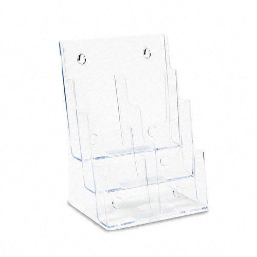 deflect-o Multi Compartment DocuHolder, 6 Compartments, 9w x 7.5d x 13.75h,Clear