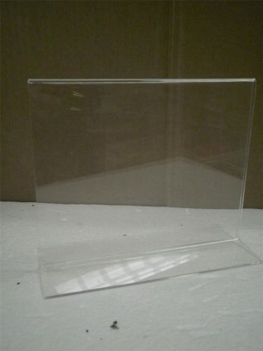 ACRYLIC BOTTOM LOAD COUNTERTOP SIGN HOLDER- 7 X 6&#034; USED- L129