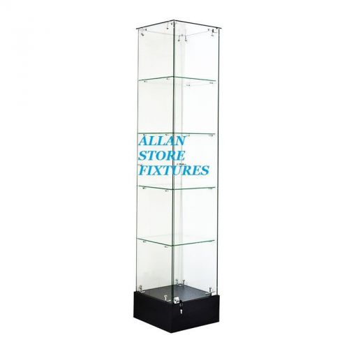 Item#sagw2b frameless glass display trophy case/ tower case/ 72&#034; tall brand new for sale