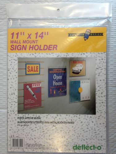 Deflecto Sign Holder, Wall Mount, 11&#034; X 14&#034;, 27.9 cm X 35.5 cm