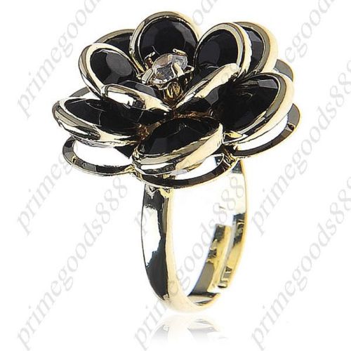 Delicate Flower Design Finger Ring Ornamental Jewelry Finger Decor for Lady