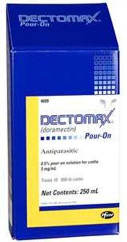 Dectomax pour on cattle wormer parasites lice 250 ml for sale