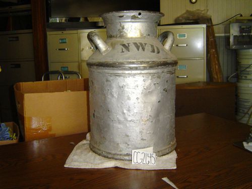 Old Antique Gray Milk Can Lawn And Garden Decor NWD Has Dents No Lid CG2645