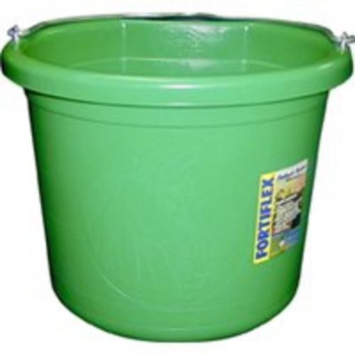 24 Qt Flat Side Bucket Green FORTEX/FORTIFLEX Feeders/Waterers FB124GR