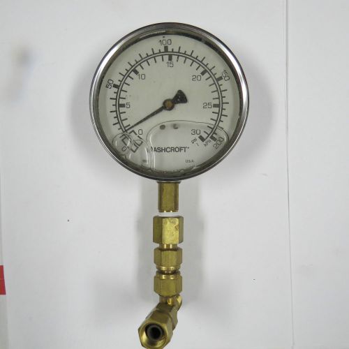 *Ashcroft duralife Gauge Glycerin Filled 30 PSI w/brass fittings             A89