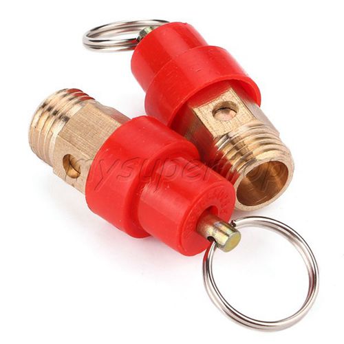 2 x brass 1/4&#034; bspt 4kg air compressor pressure relief vent safety valve for sale
