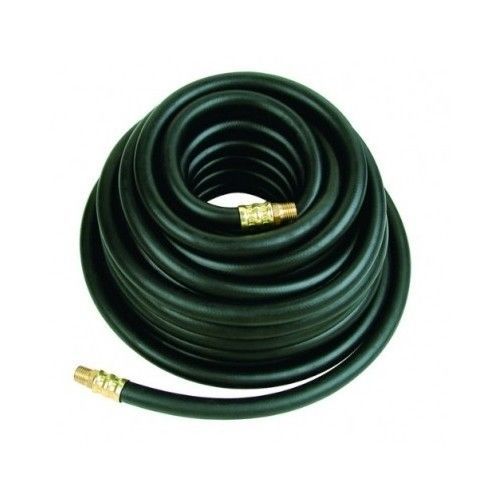 Ampro rubber air hose 25 foot 3/8&#034; brass 250 psi compressor garage tools fitting for sale
