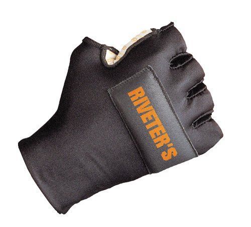 Decade 49454 Riveters Half-Finger Right Hand Glove with Wrist Support and Gfom