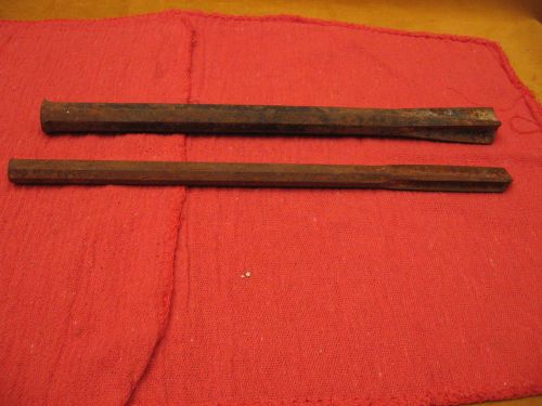 TWO CONCRETE DRILL BITS - 12&#034; LONG - GOOD CONDITION WITH RUST