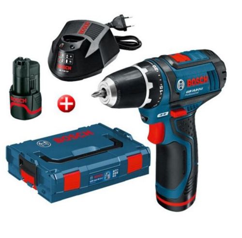 New bosch gsr 10.8-2-li cordless drill driver + 2 li + charger + l-boxx for sale