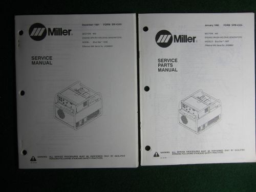 Miller Welder Generator Blue Star 180E Service Manual Parts Electrical JK598681