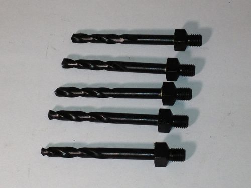 Threaded drill bits size #10 0.1935&#034; cobalt 135? split point 2 1/8&#034; oal set of 5 for sale