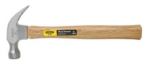 Stanley 13 oz. Curved Claw Wood Handle Nailing Hammer, 51-106