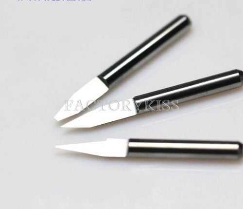 5 Pcs Longer Version Flat Bottom Carbide Cutter PCB Engraving Bits 45° 0.4mm GBW