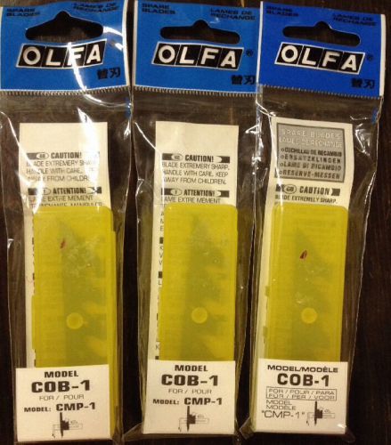 BEST PRICE! OLFA CMP-1 * COB-1  ** 45 ** STEEL Blades * 3 Packs * FREE SHIPPING