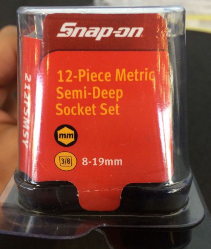 Snap On 212FSMSY 8-19mm Chrome Mid-lenght Sockets
