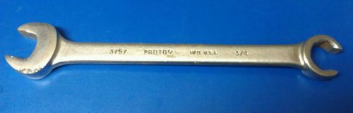 PROTO 3/4&#034; Combination Flare Nut / Open End Wrench - 3757 - Made in USA