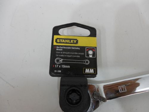 17mm x 19mm 12 pt stanley box end reversible off set ratcheting wrench 91-599 for sale