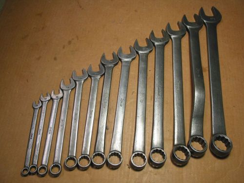 Snap-on goex714 wrench set--industrial finish combination wrenches--3/8 to 1-1/4 for sale