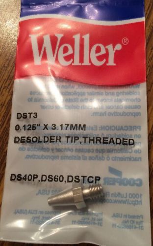 Weller DST3 Desolder Tip Threaded 0.125&#034;X3.17Mm Fits Models Ds40P,Ds60,Dstcp