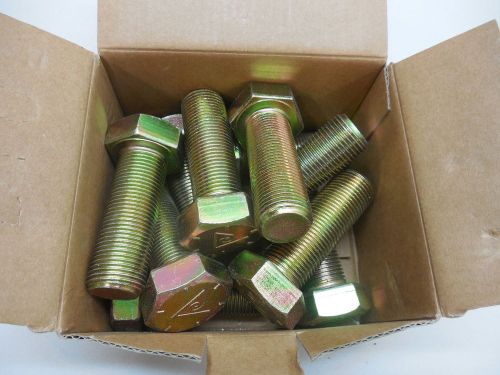 Box of 10 pc     7/8&#034;- 14 x 2-1/2&#034; grade 8 yellow zinc bolts sae j 429 d39496 for sale