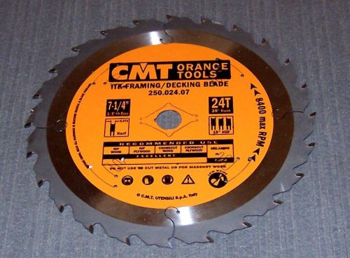 CMT 250.024.07 ITK Industrial Framing/Decking Saw Blade, 7-1/4-Inch x 24 Teeth