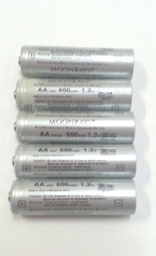 Moonrays 47740SP Rechargeable NiCd AA Batteries /Solar Powered Units,5pack A55