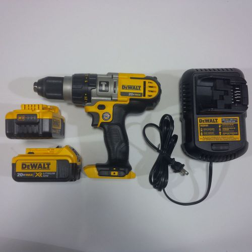 New dewalt dcd985 20v cordless hammer drill, 2 dcb204 batteries, charger 20 volt for sale