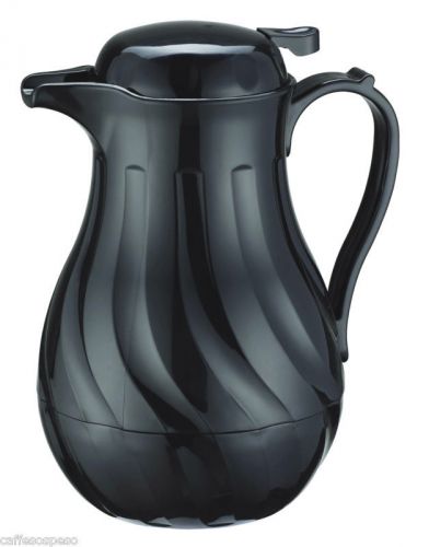 Swirl black thermal coffee server carafe - 64 oz for sale