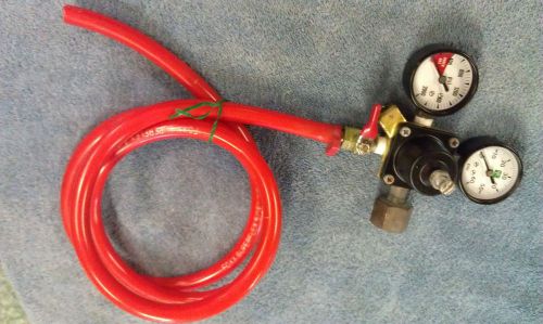 7x32  imi cornelius 2600psi dual compressed gas gauges regulator w/foxx hose 5.5 for sale
