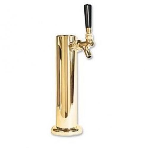 Beer faucet draft single tower keg polished brass kegerator for sale
