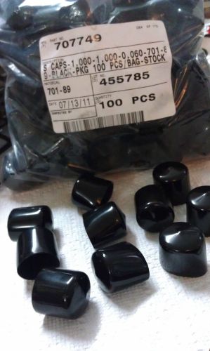 Pliable vinyl caps, push-on round, fits 1&#034; to 1-1/16&#034; od, 1&#034; inside height,  10 for sale