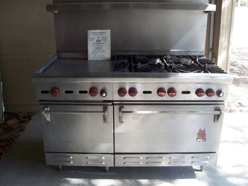 WOLF 60 INCH GAS RANGE WITH DOUBLE OVEN
