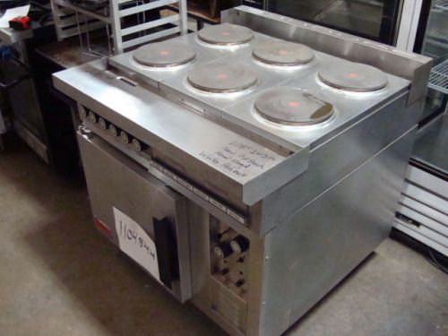 LANG ALL ELECTRIC 6 HOT PLATE 36&#034; RANGE WITH A CONVECTION OVEN