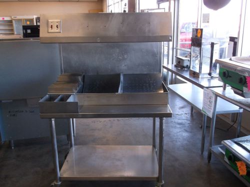 Heated french fry serving station for sale
