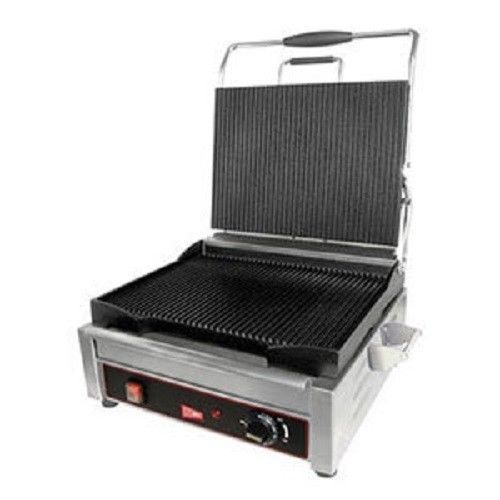 Cecilware single panini sandwich grill with grooved surface 120v nsf sg1sg for sale