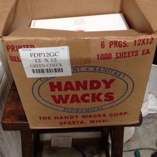 (1000) Handy Wacks F-12 Flat Delicatessen Papers 12x12x12 Deli Food Wrap Sheets