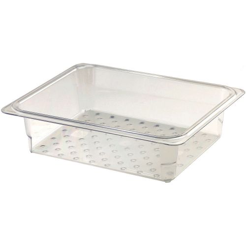 CAMBRO COLANDER PANS, GN 1/2, 3&#034; DEEP, 6PK CLEAR 23CLRCW-135