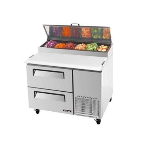 NEW Turbo Air 44&#034; Super Deluxe Stainless Steel Pizza Prep Table !! 2 Drawers!
