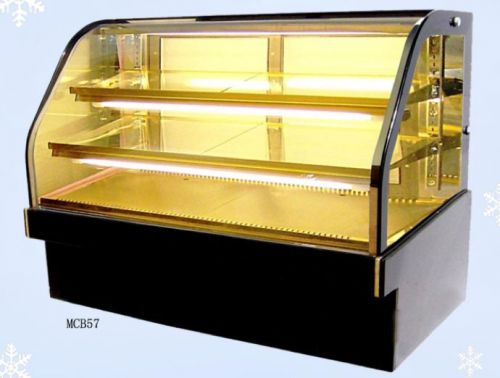 Brand new! leader msb57 - 57&#034; curved glass refrigerated bakery display case for sale