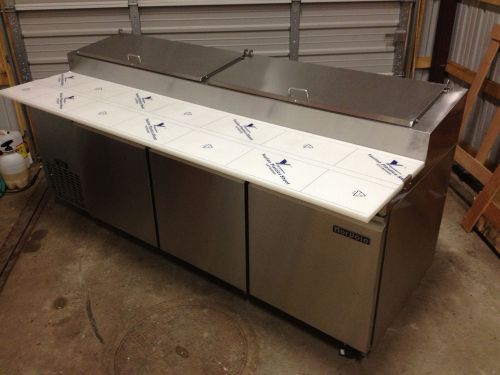 Norpole 92&#034; Commercial Pizza Prep Table Refrigerated NP3R-PT New 3 Door S/S