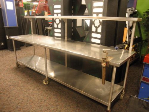 10 Feet Heavy Duty S.S Table w/Overshelf.......