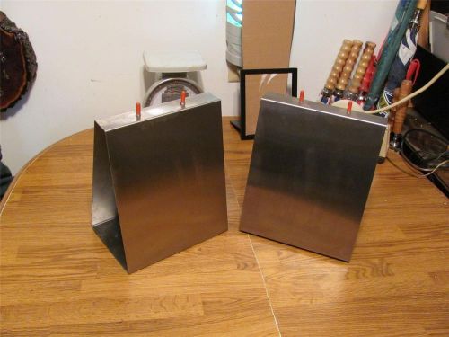 2 COMMERCIAL STAINLESS STEEL DELI BAG SACKING STAND RACKS-HUBERT-GOOD USED COND