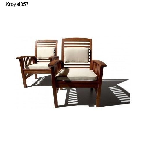 Patio hardwood arm chair strathwood gibranta all-weather  set of 2 pool  porch for sale