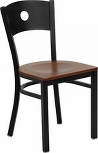 New metal designer restaurant chairs w cherry wood seat** lot of 20 chairs** for sale